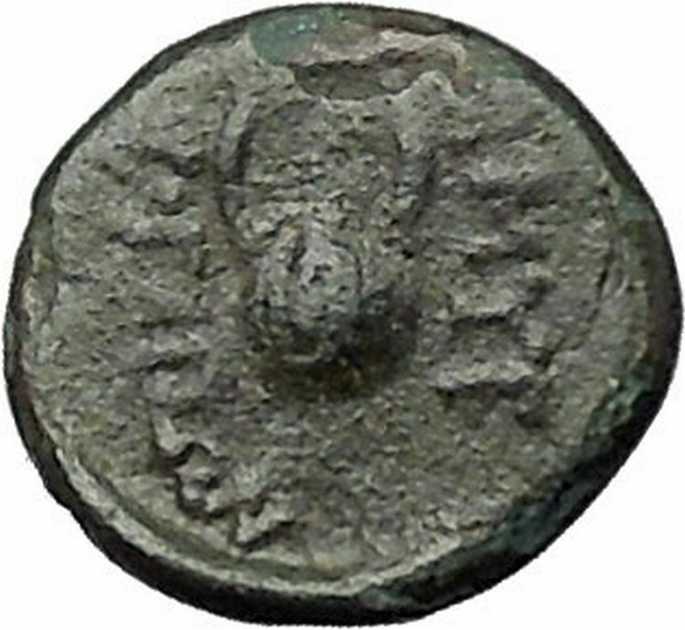 SMYRNA in IONIA 280BC Authentic Ancient Greek Coin Rare APOLLO Cult Lyre i49662