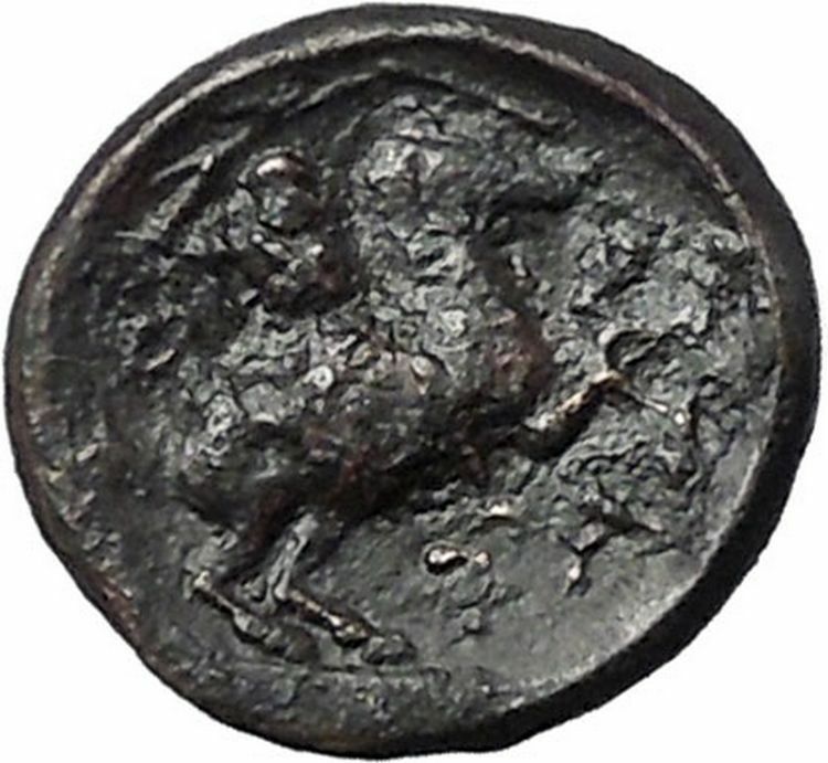 PHARSALOS in THESSALY 400BC Athena Horse Authentic Ancient Greek Coin i49251