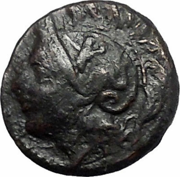 PHARSALOS in THESSALY 400BC Athena Horse Authentic Ancient Greek Coin i49251