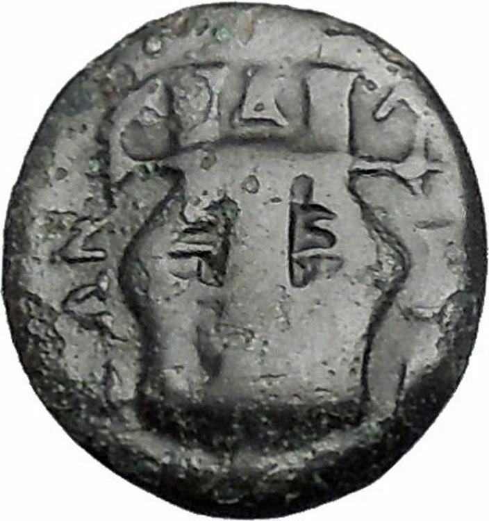 OLYNTHOS in MACEDONIA for CHALKIDIAN LEAGUE 432BC Apollo Lyre Greek Coin i49242