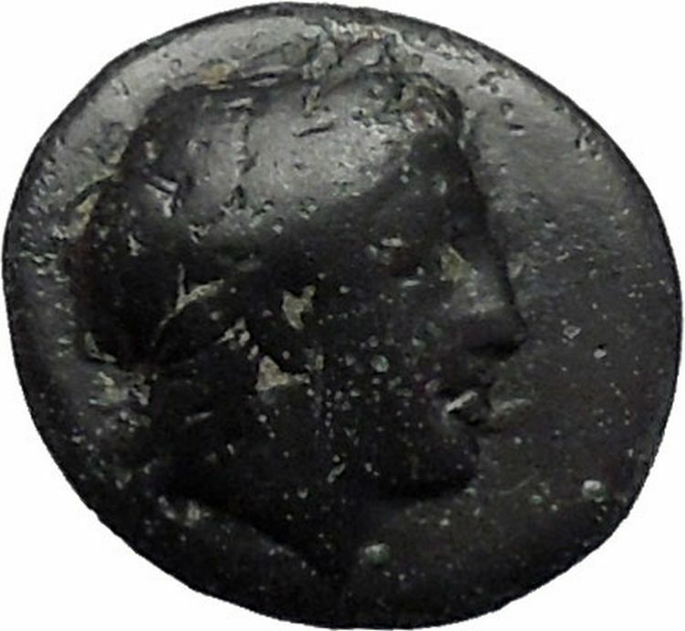 OLYNTHOS in MACEDONIA for CHALKIDIAN LEAGUE 432BC Apollo Lyre Greek Coin i49242