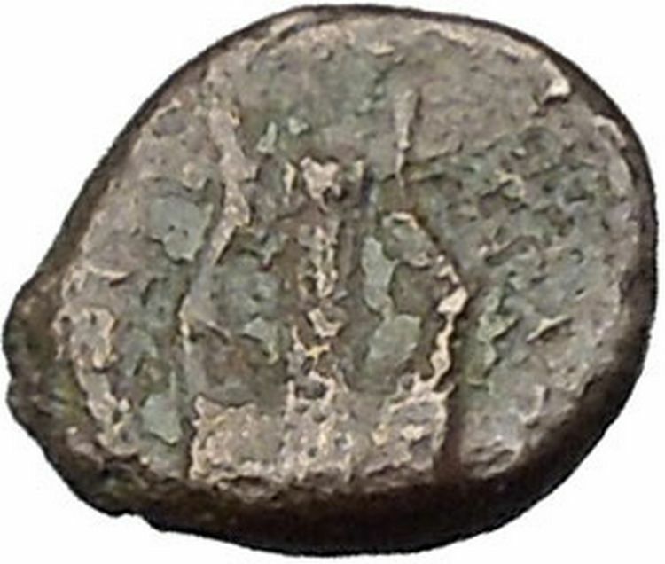 Greek City Authentic Ancient Coin 300-100BC APOLLO Cult Lyre i50296