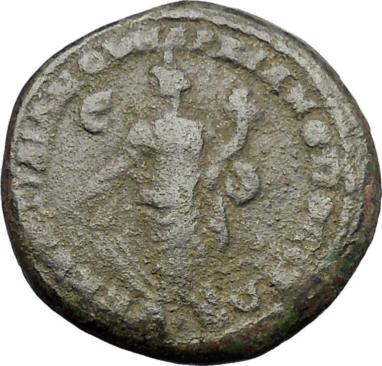 CARACALLA & JULIA DOMNA 198AD Marcianopolis Tyche Ancient Roman Coin i48714