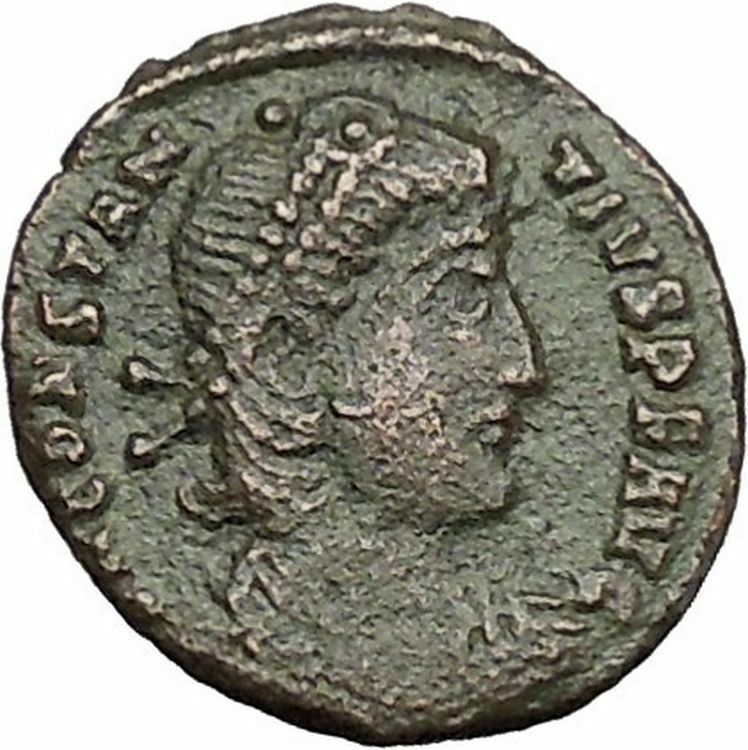 CONSTANTIUS II Constantine the Great son Ancient Roman Coin Battle Horse i50778