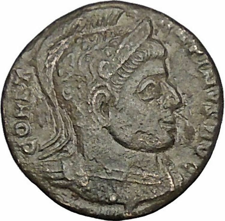 CONSTANTINE I the GREAT Rare 318AD Ancient Roman Coin ROMA w Shield i51194