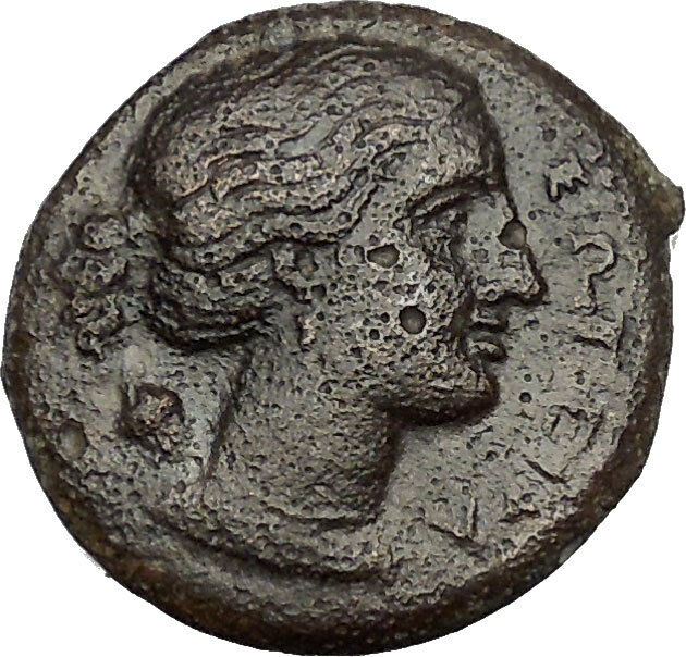 Syracuse Sicily 304BC Agathocles Tyrant Rare Ancient Greek Coin Artemis i51453