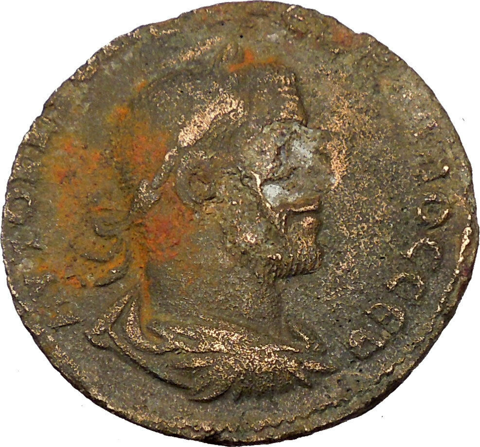 TREBONIANUS GALLUS 251AD Temple Architectural RiverGod Roman Coin i35224