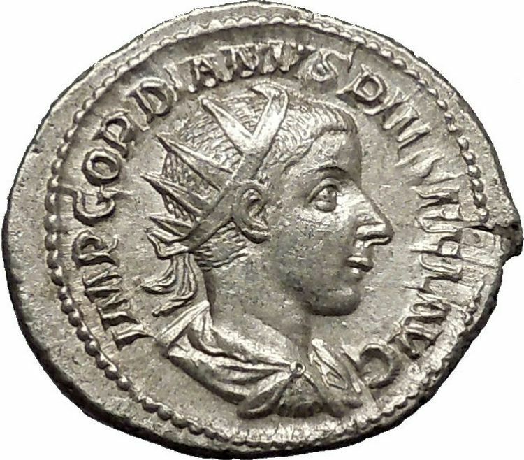 Gordian III 240AD Silver Ancient Roman Coin Virtus Excellence Courage i52324