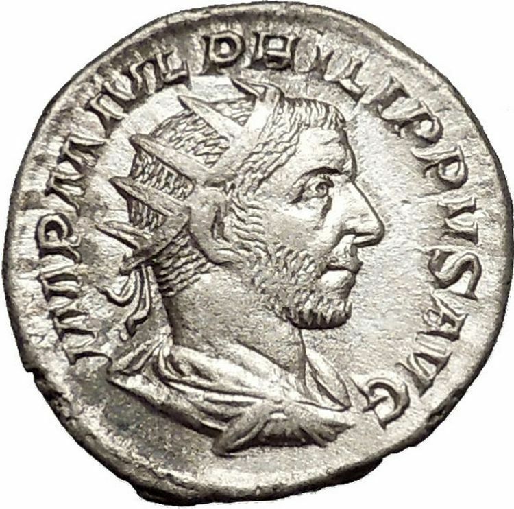 Philip I 'the Arab' 245AD Rome mint Silver Ancient Roman Coin Security i52140