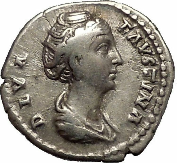 Faustina I Antoninus Pius wife RARE Silver Ancient Roman Coin Throne i52139