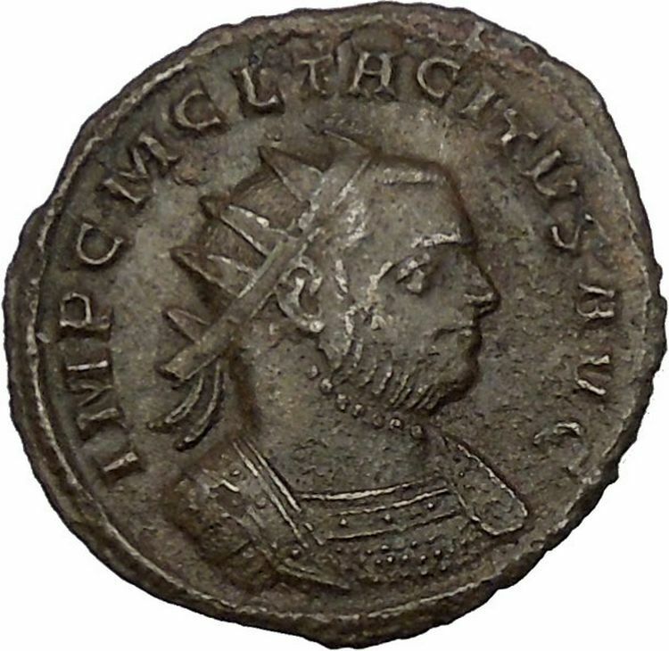 Tacitus shaking hands with Concordia 275AD Very rare Ancient Roman Coin i52069