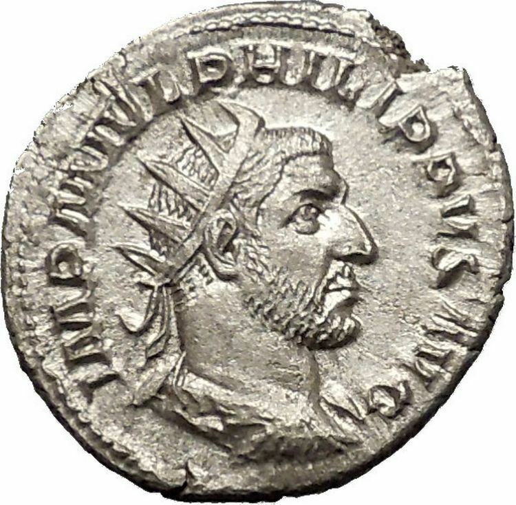 Philip I 'the Arab' Silver Ancient Roman Coin Annona Cult Grain supply i52051