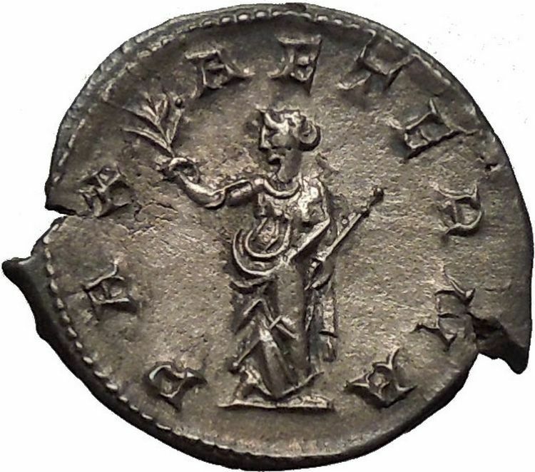 TREBONIANUS GALLUS 251AD Rare Silver Ancient Roman Coin PAX Pease Cult i52332