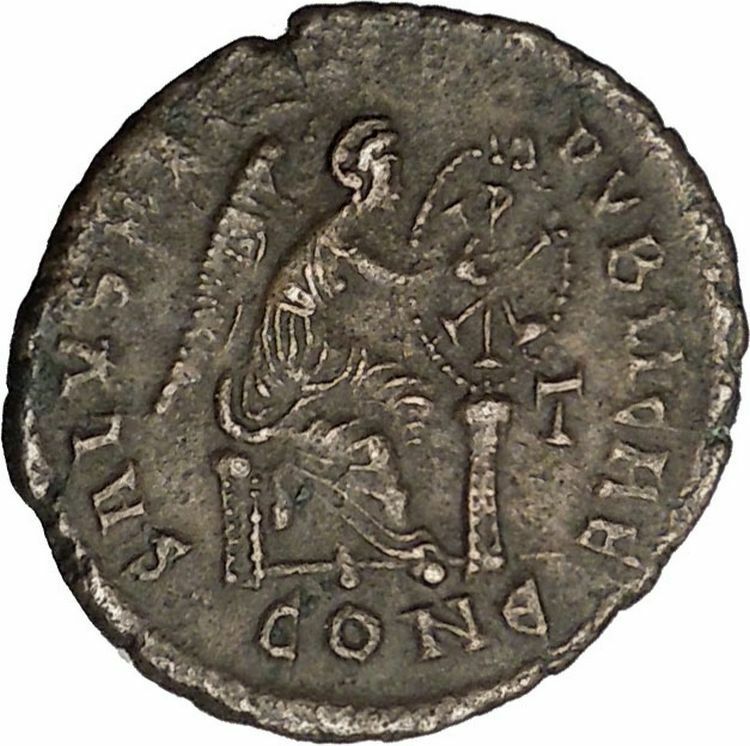 AELIA FLACILLA 379AD Ancient Roman Coin VICTORY Goddess Cult CHI-RHO i52104