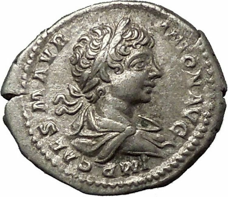 CARACALLA Authentic Rare Ancient Silver Roman Coin Securitas Security i52280