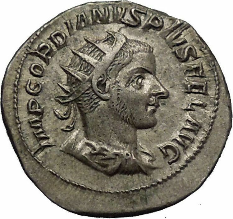 GORDIAN III 240AD Silver Ancient Roman Coin Felicitas Good luck Cult i52335