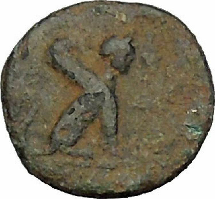 KAUNOS in CARIA 300BC Bull & Sphinx on Authentic Ancient Greek Coin i52353