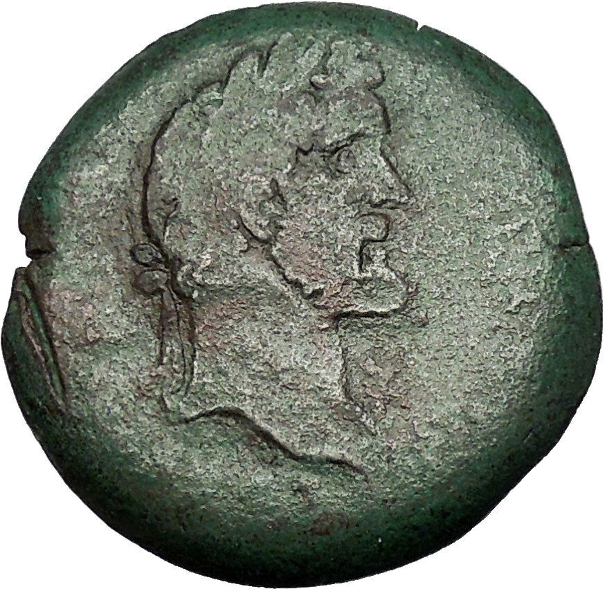 ANTONINUS PIUS Isis Harpokrates Horus Temple Alexandria Egypt Roman Coin i52373