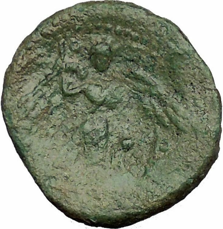 SYRACUSE in SICILY 212BC Nike Sacrifices Bull Athena RARE R1 Greek Coin i52761