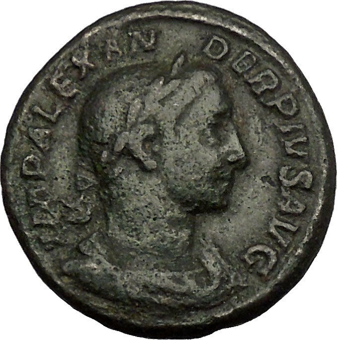 Severus Alexander Big Rare Ancient Roman Coin Mars War God Cult i52994