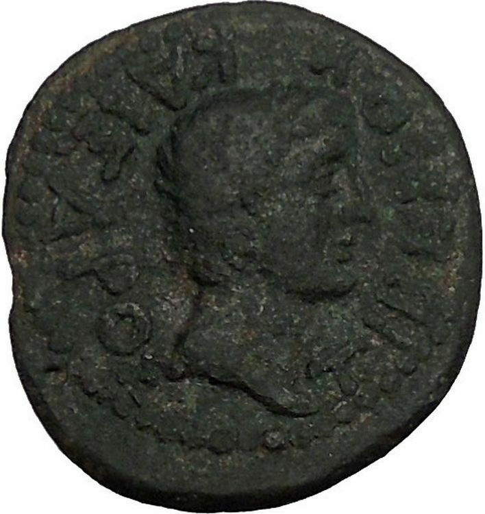 King of Bosporus Apurgus & Roman Emperor TIBERIUS 37AD Ancient Greek Coin i52986