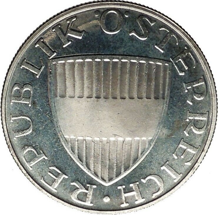 1965 Austria Wachau Woman 10 Schilling Silver Austrian Coin with Shield i53093