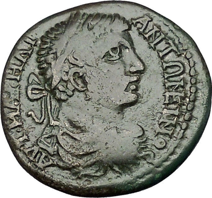 CARACALLA 198AD Marcianopolis CYBELE Lions Authentic Ancient Roman Coin i50919