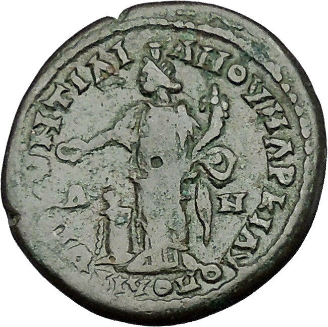 CARACALLA 198AD Marcianopolis TYCHE ALTAR Authentic Ancient Roman Coin i50922