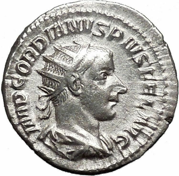 GORDIAN III 241AD Ancient Silver Roman Coin Hero "Farnese" Hercules i49883