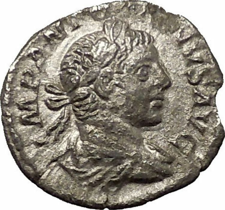 ELAGABALUS 218AD Ancient Silver Roman Coin Fides Trust Goddess Cult i53132