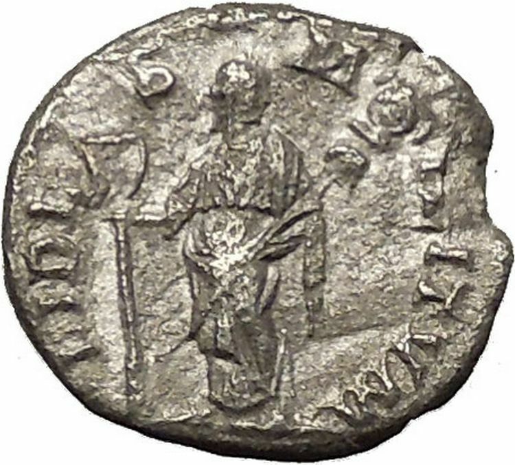 ELAGABALUS 218AD Ancient Silver Roman Coin Fides Trust Goddess Cult i53132