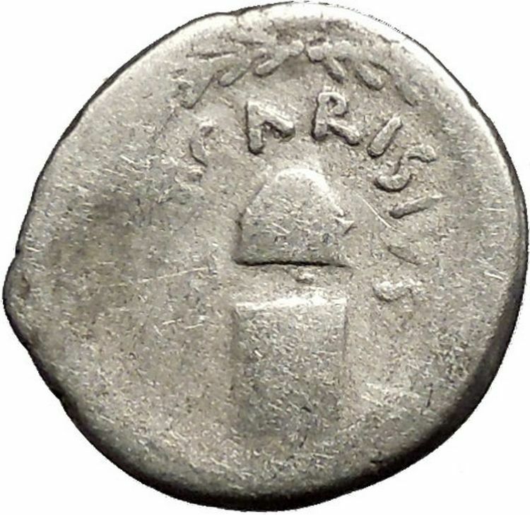 Roman Republic 46BC Rome JUNO Moneta Coin Minting Vulcan on Silver Coin i52487