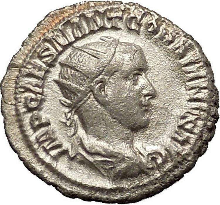 GORDIAN III 240AD Quality Ancient Silver Roman Coin Rome VIRTUS Cult i54358