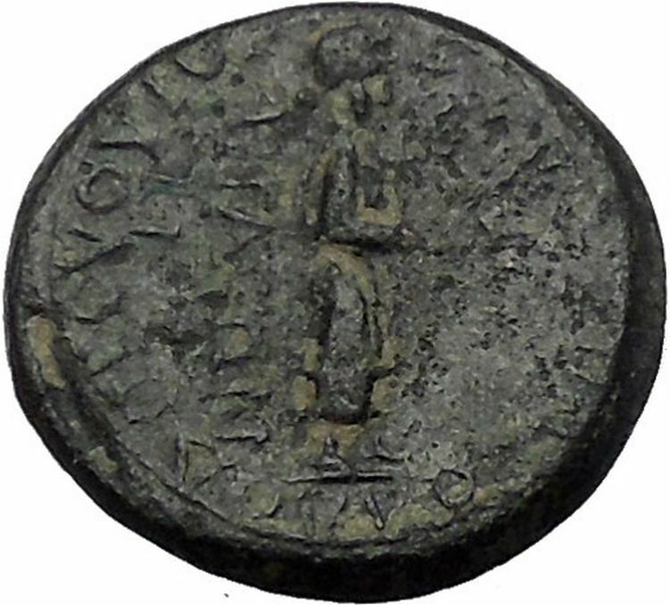 CLAUDIUS 41AD Aigai in Cilicia Apollo Rare Authentic Ancient Roman Coin i54391