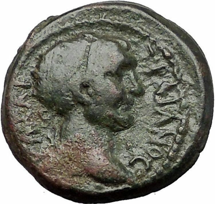 TRAJAN 98AD Thessalonica Macedonia Wreath Eagle Ancient Roman Coin i55399