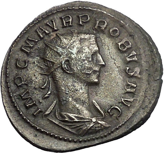 Probus 276AD Rare Ancient Authentic Roman Coin Mars War God i55116