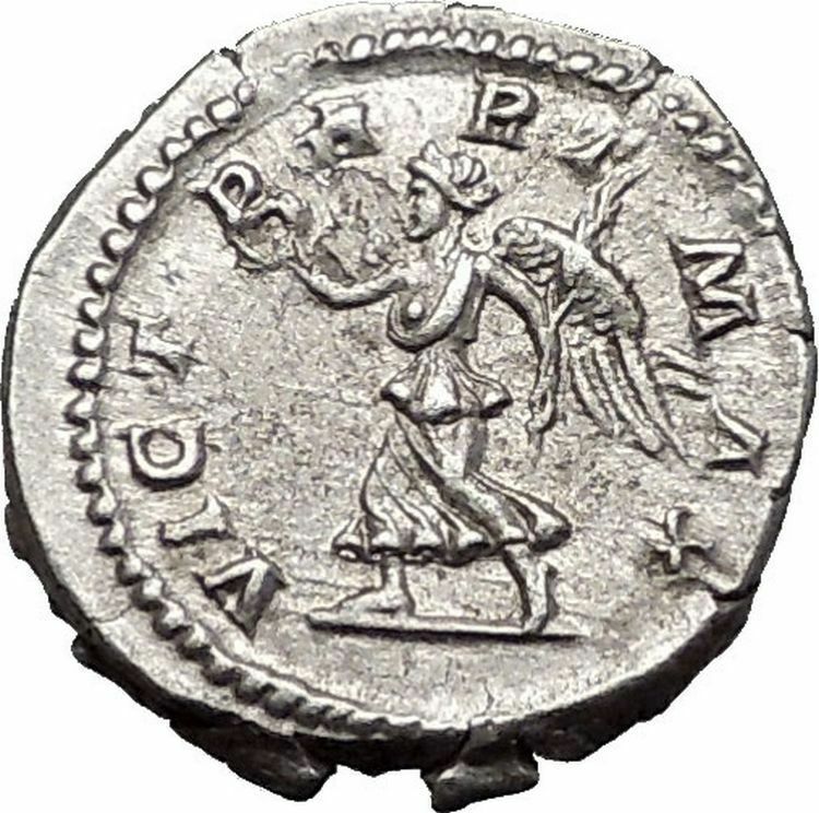 CARACALLA 201AD Rome mint Silver Ancient Roman Coin Nike Victory Cult i55433