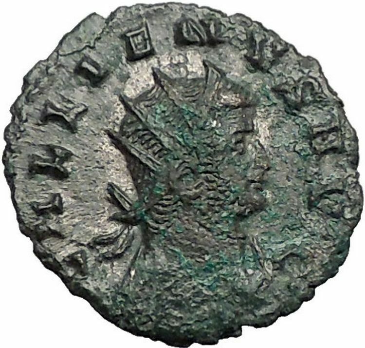 GALLIENUS Valerian I son 260AD Authentic Ancient Roman Coin Fortuna Luck i55904