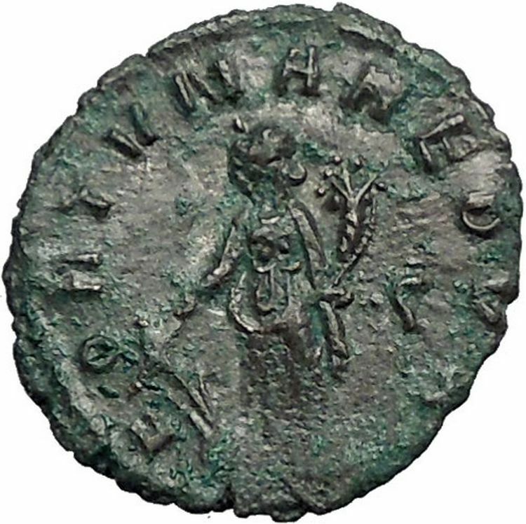 GALLIENUS Valerian I son 260AD Authentic Ancient Roman Coin Fortuna Luck i55904