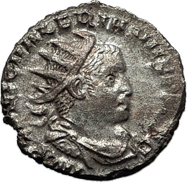 VALERIAN I 255AD Rome Genuine Authentic Ancient Roman Coin SOL Sun i58541