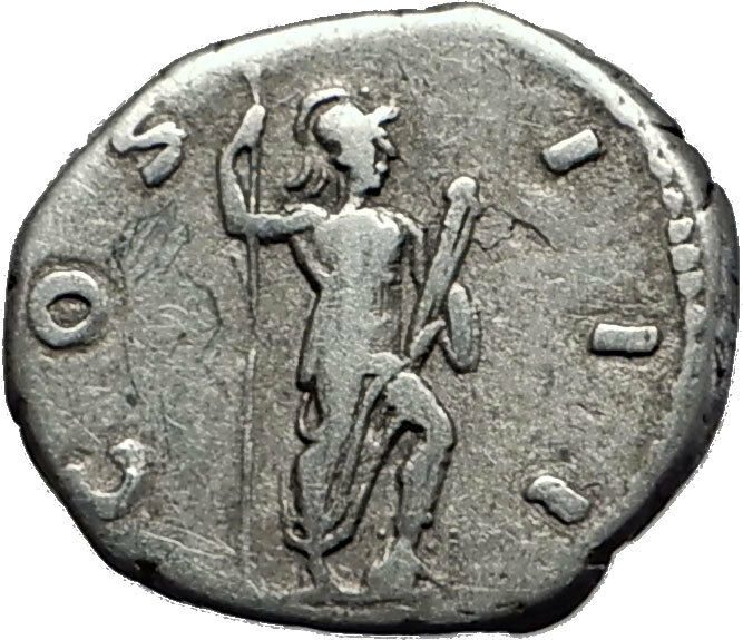 Hadrian 117-138AD Silver Rare Ancient Roman Coin ROMA Parazonium i58493