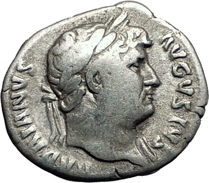 Hadrian 117-138AD Silver Rare Ancient Roman Coin ROMA Parazonium i58493