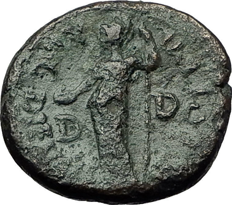 DOMITIAN 81AD Dium Dion Macedonia by Mt Olympus Athena RARE Roman Coin i59247