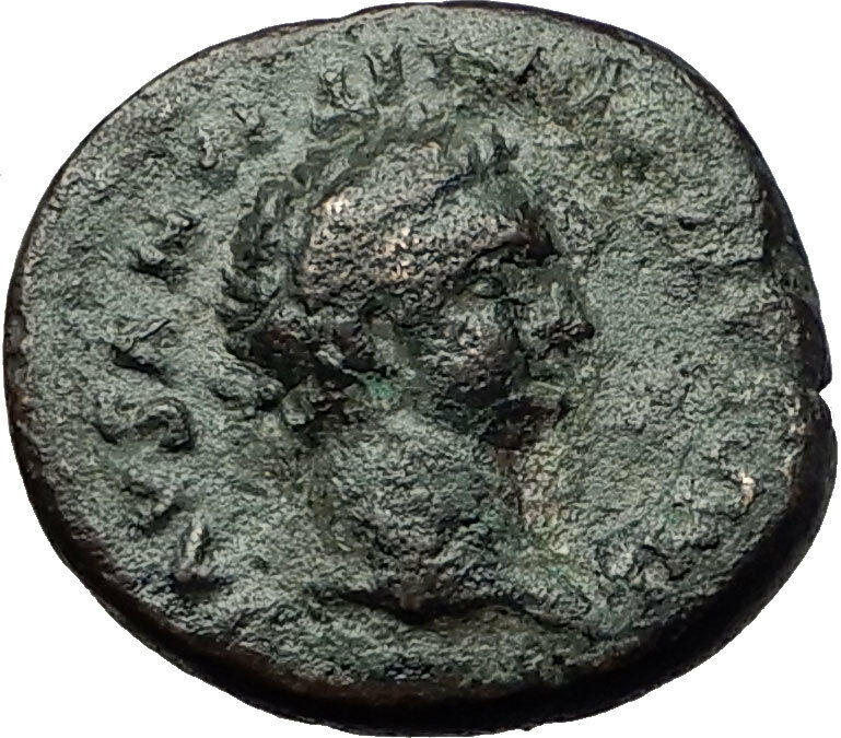 DOMITIAN 81AD Dium Dion Macedonia by Mt Olympus Athena RARE Roman Coin i59247