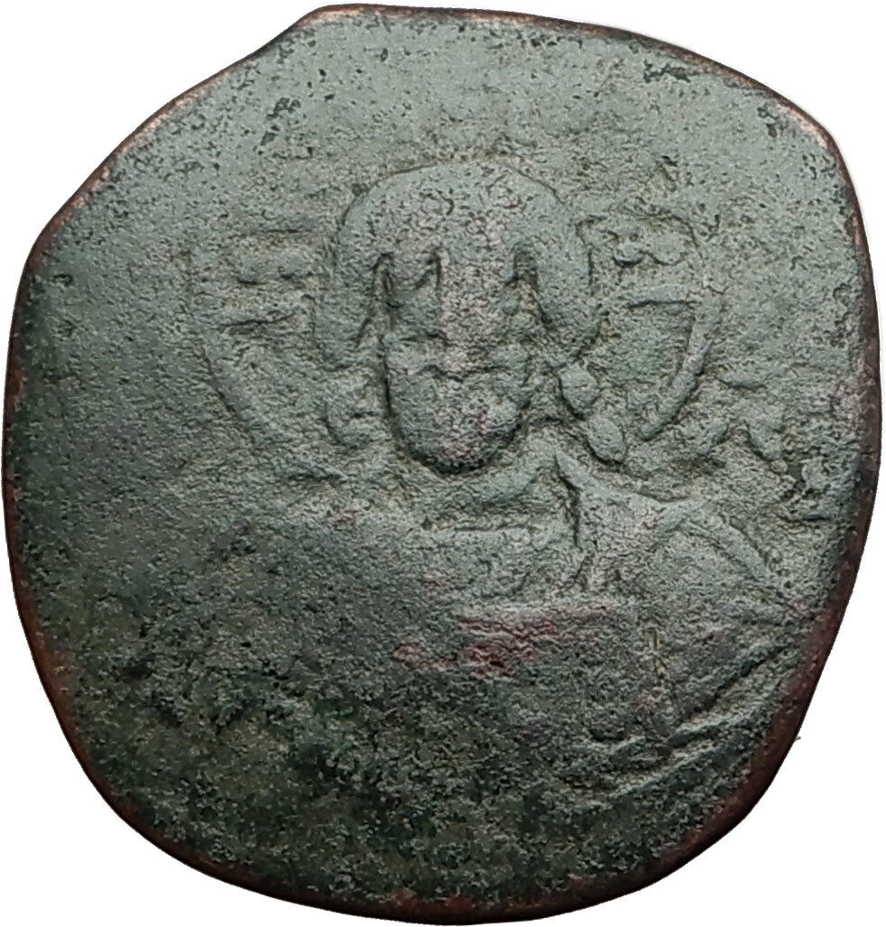 JESUS CHRIST Class A2 Anonymous Ancient 1025AD Byzantine Follis Coin i58891