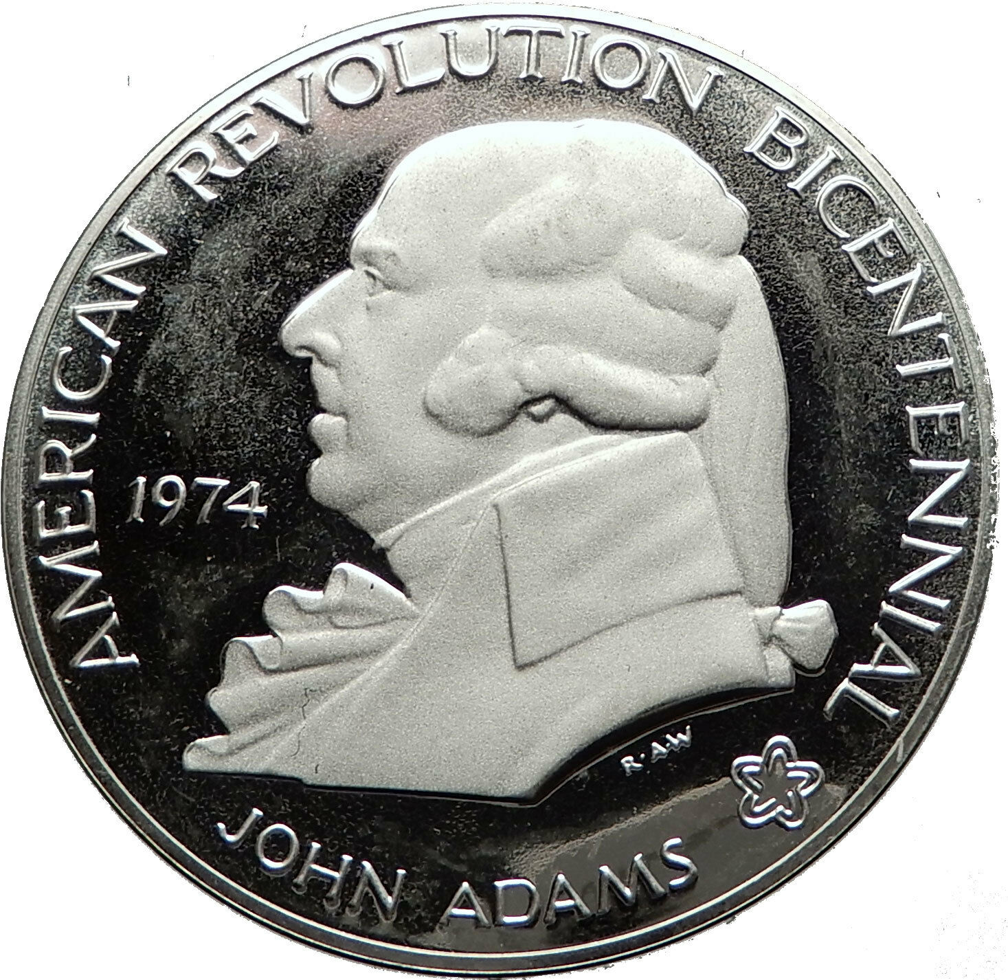 1974 US President JOHN ADAMS 200 First Continental Congress Silver Medal i58843