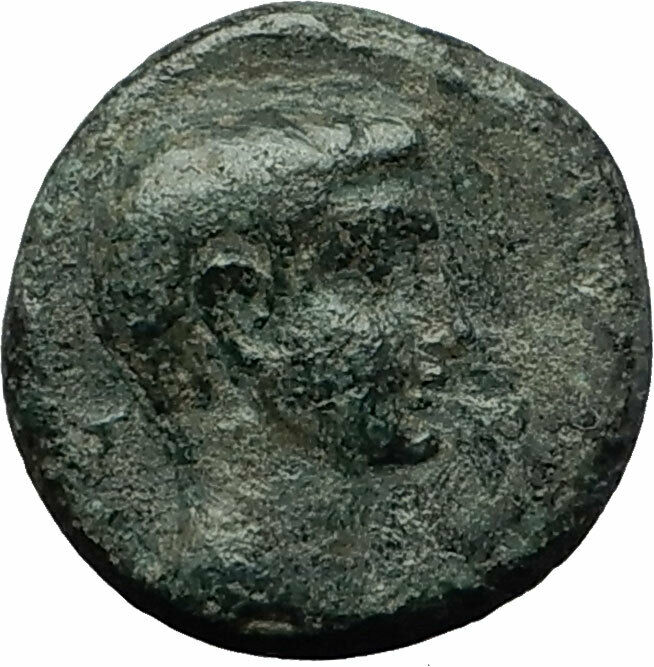 AUGUSTUS 27BC Philippi Macedonia PRIESTS Founding City Oxen Roman Coin i59268