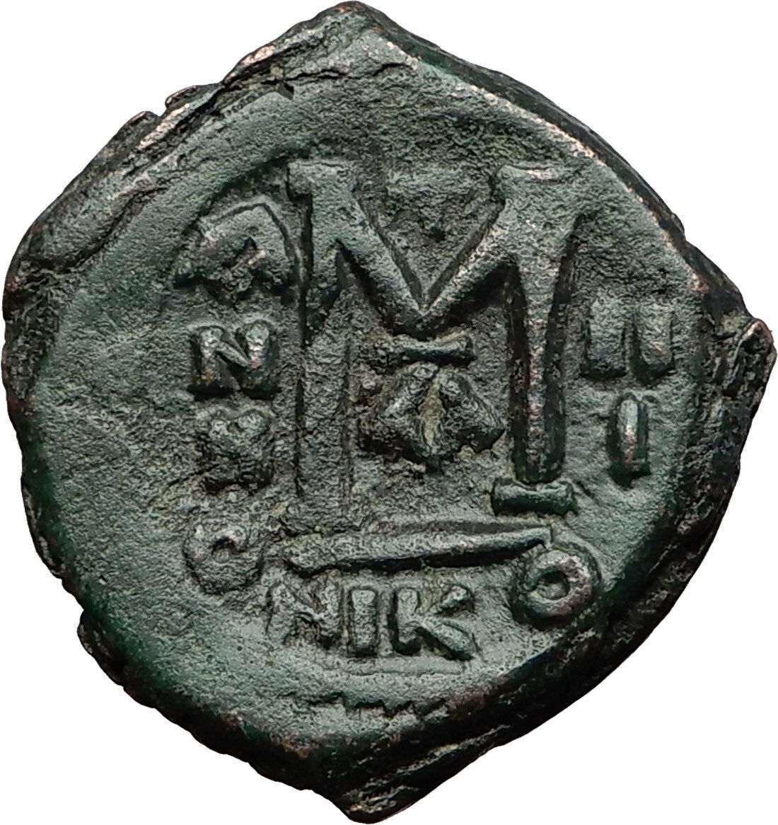 MAURICE TIBERIUS 582AD Follis Nicomedia Ancient Medieval Byzantine Coin i58424