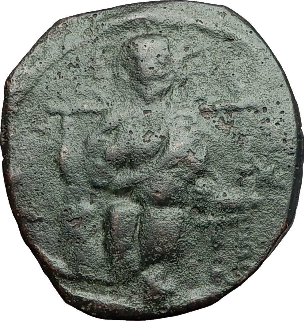 JESUS CHRIST Class D Anonymous Ancient 1042AD Byzantine Follis Coin Rare i58895