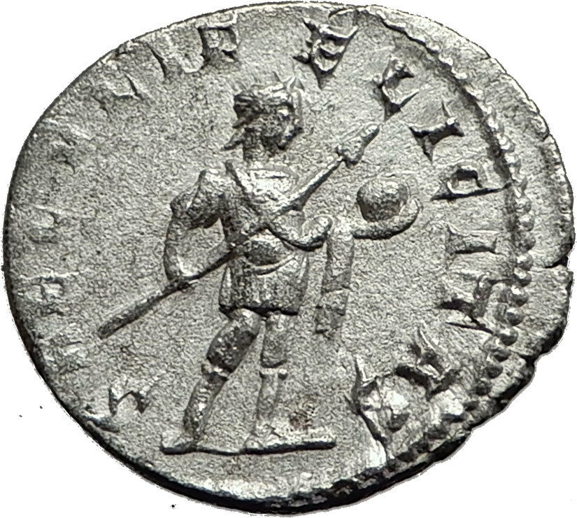 GORDIAN III 242AD Rome Authentic Genuine Ancient Silver Roman Coin Globe i59157